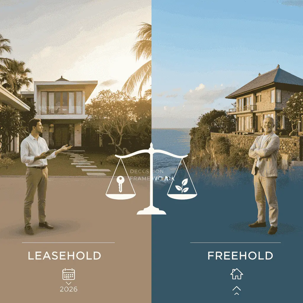 Bali Leasehold vs Freehold in 2026: An Investor's Decision Framework